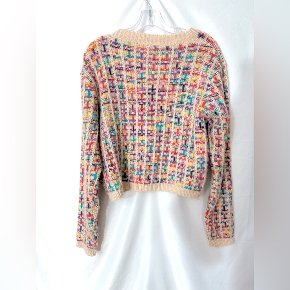 A. Calin By Flying Tomato Oversized Textured Button Down Long Sleeve Sweater - Picture 6 of 9